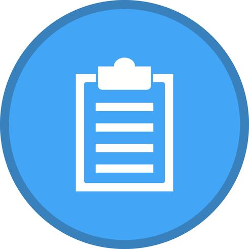 Clipboard list filled icon vector