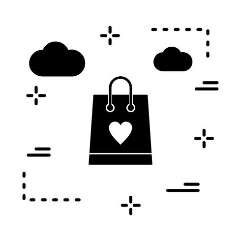 icono de bolsa de compras de vector