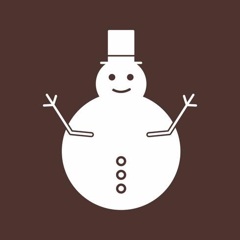 icono de hombre de nieve de vector