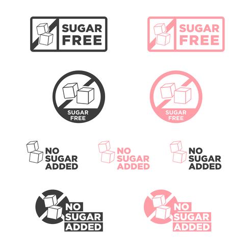 Sugar free icon.  vector