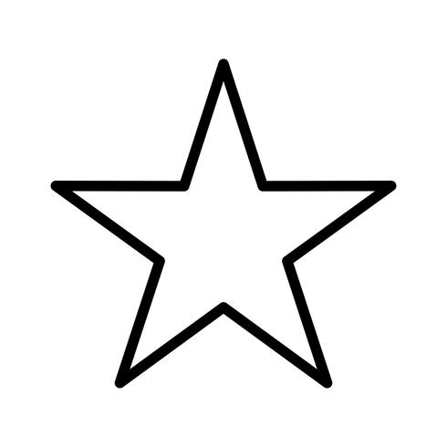 Star line black icon vector