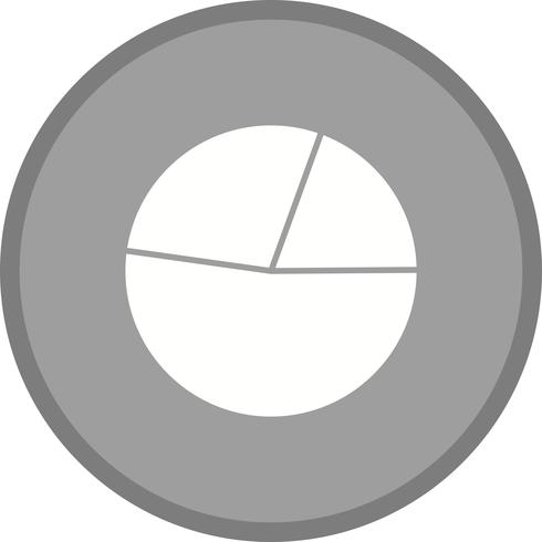 Pie chart filled icon vector