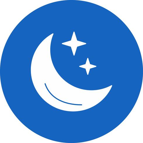 vector moon stars icon 