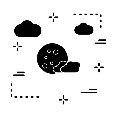 icono de vector luna