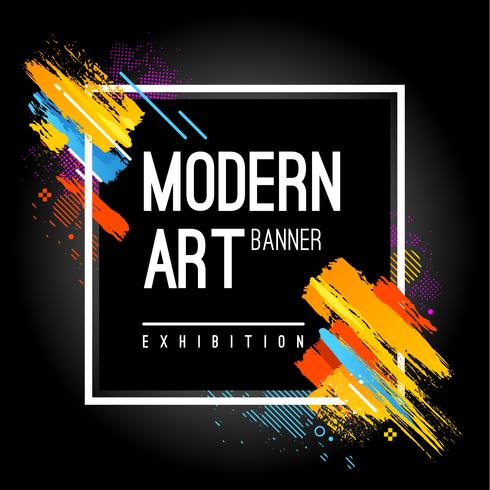 Banner de arte moderno vector