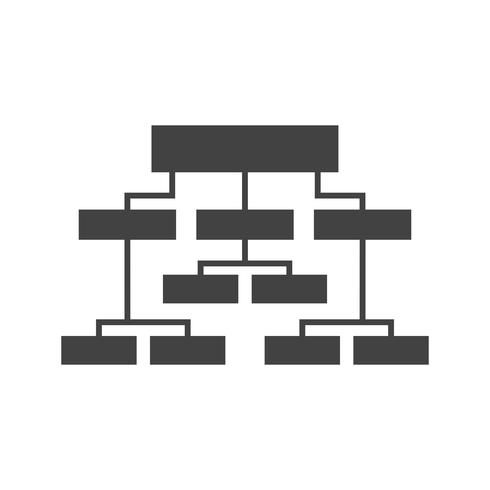 Business structure glyph black icon vector