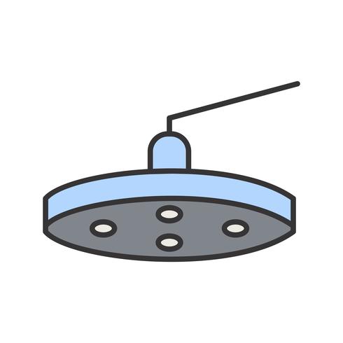 Operating room lights line filled icon vector