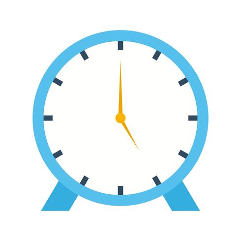 Icono de reloj plano vector