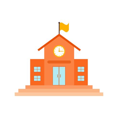 School flat icon vector