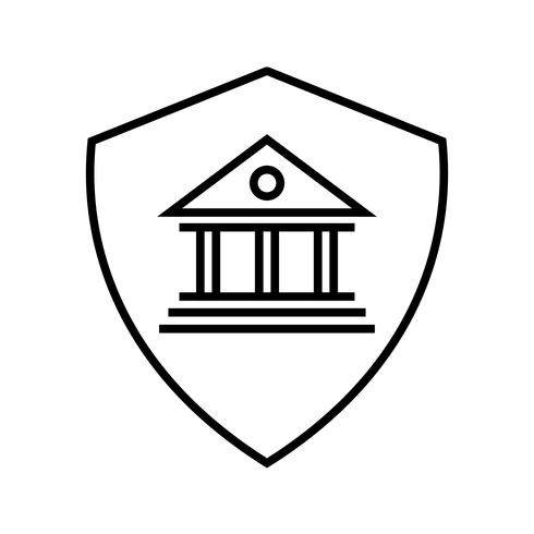 Security Line Black Icon vector