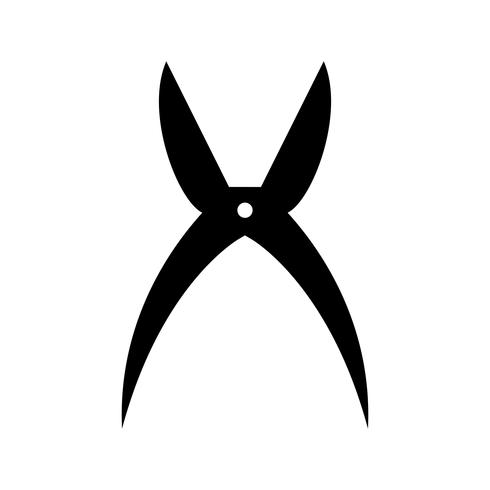 Shear glyph black icon vector