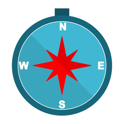 Compass flat icon vector