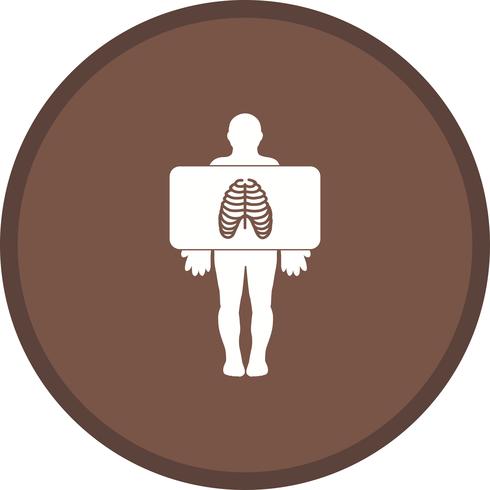 Chest X ray glyph round circle vector