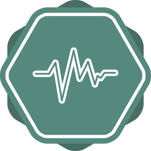 icono de línea de ecg vector