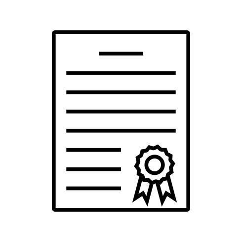 Diploma line black icon vector