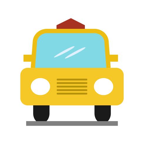 Cab flat multi color icon vector