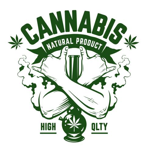 Emblema del vector de cannabis