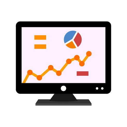 Statistics flat icon vector