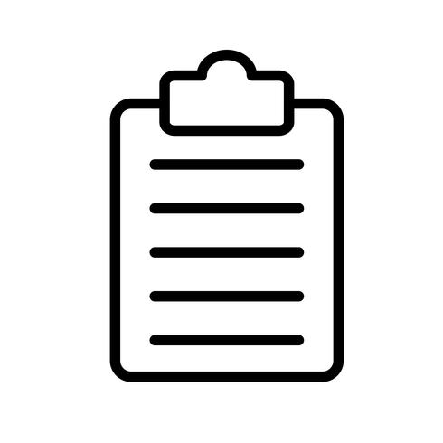 Clipboard line black icon vector