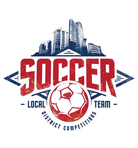 Grunge Soccer Emblem vector