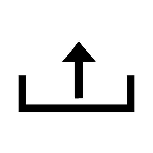 Upload glyph black icon vector