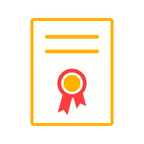 Certificate flat icon vector