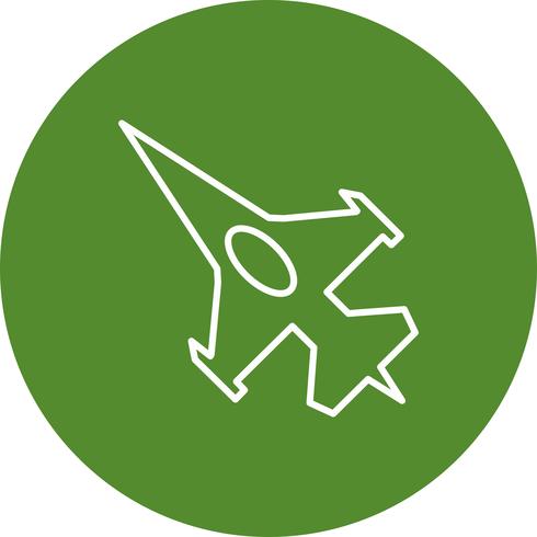 Icono de vector de avión de combate