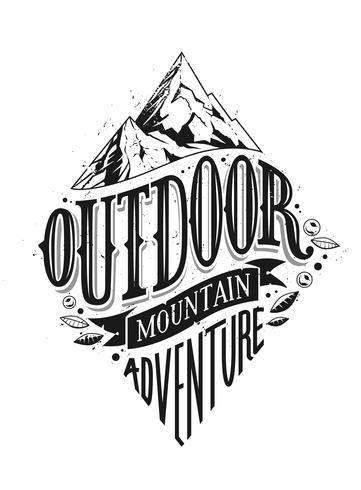 Outdoor Hand Drawn Vector Lettering 