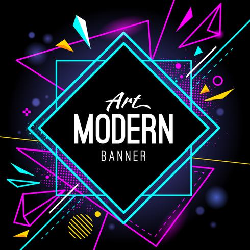 Modern Art Banner vector