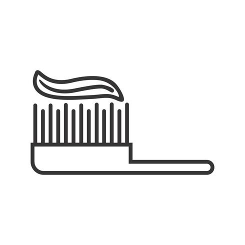 Brush line black icon vector