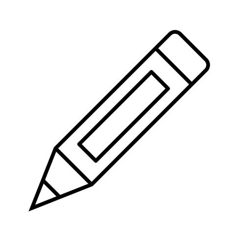 Pencil line black icon vector