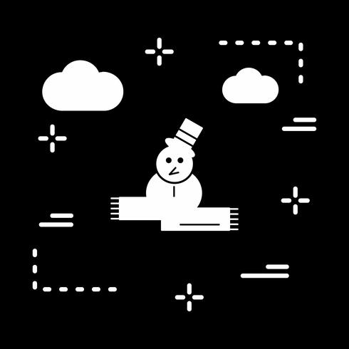 icono de hombre de nieve de vector