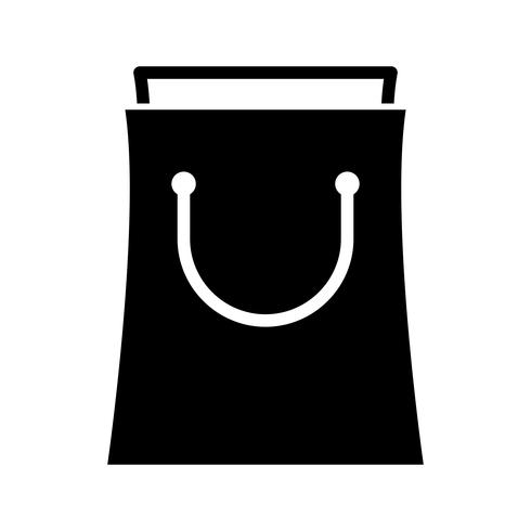 Shopping bag glyph black icon  vector