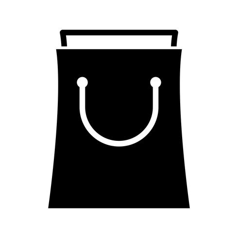 Bolsa de compras glyph black icon vector