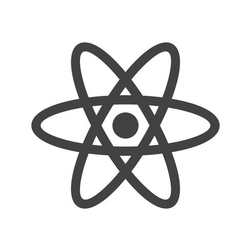 Atom glyph black icon vector