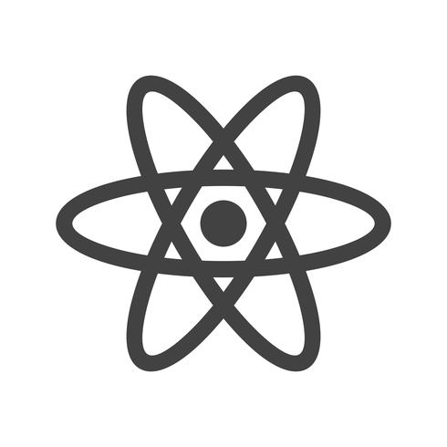 Atom glyph black icon vector