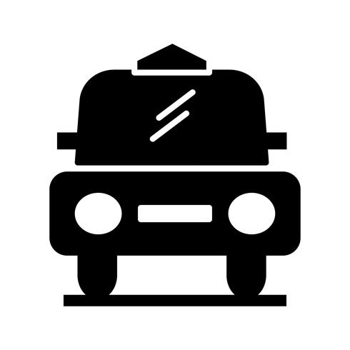 Cab glyph black icon vector