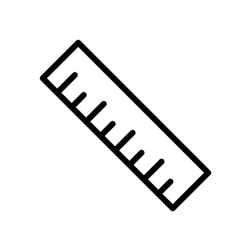 Ruler line black icon vector