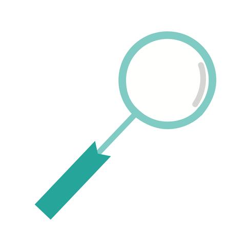 Magnifying glass flat multi color icon vector