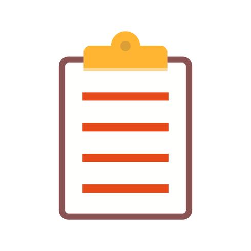 Clipboard list flat multi color icon vector