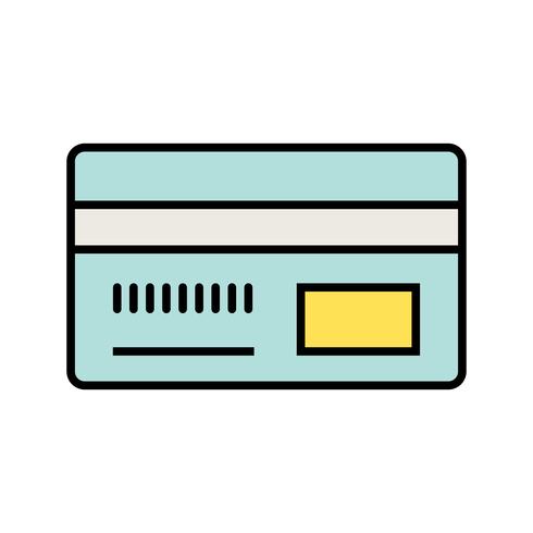 Payment method line filled icon vector