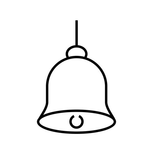 Icono de campana linea negra vector