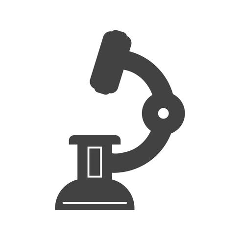 microscope glyph black icon vector