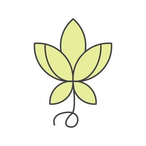 vector flower icon 