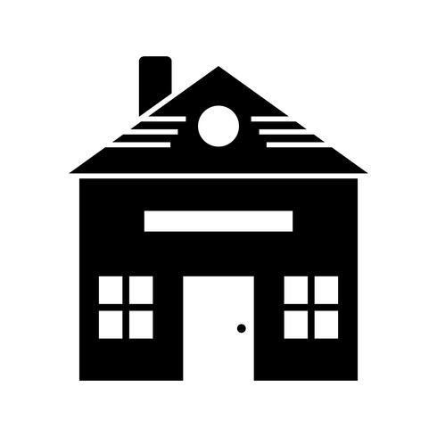 Home glyph black icon vector