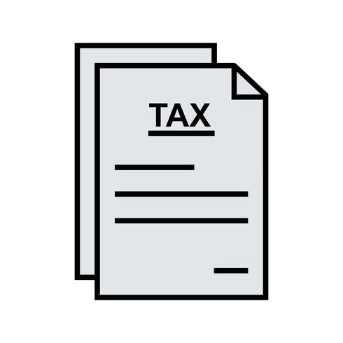 Tax form glyph black icon vector