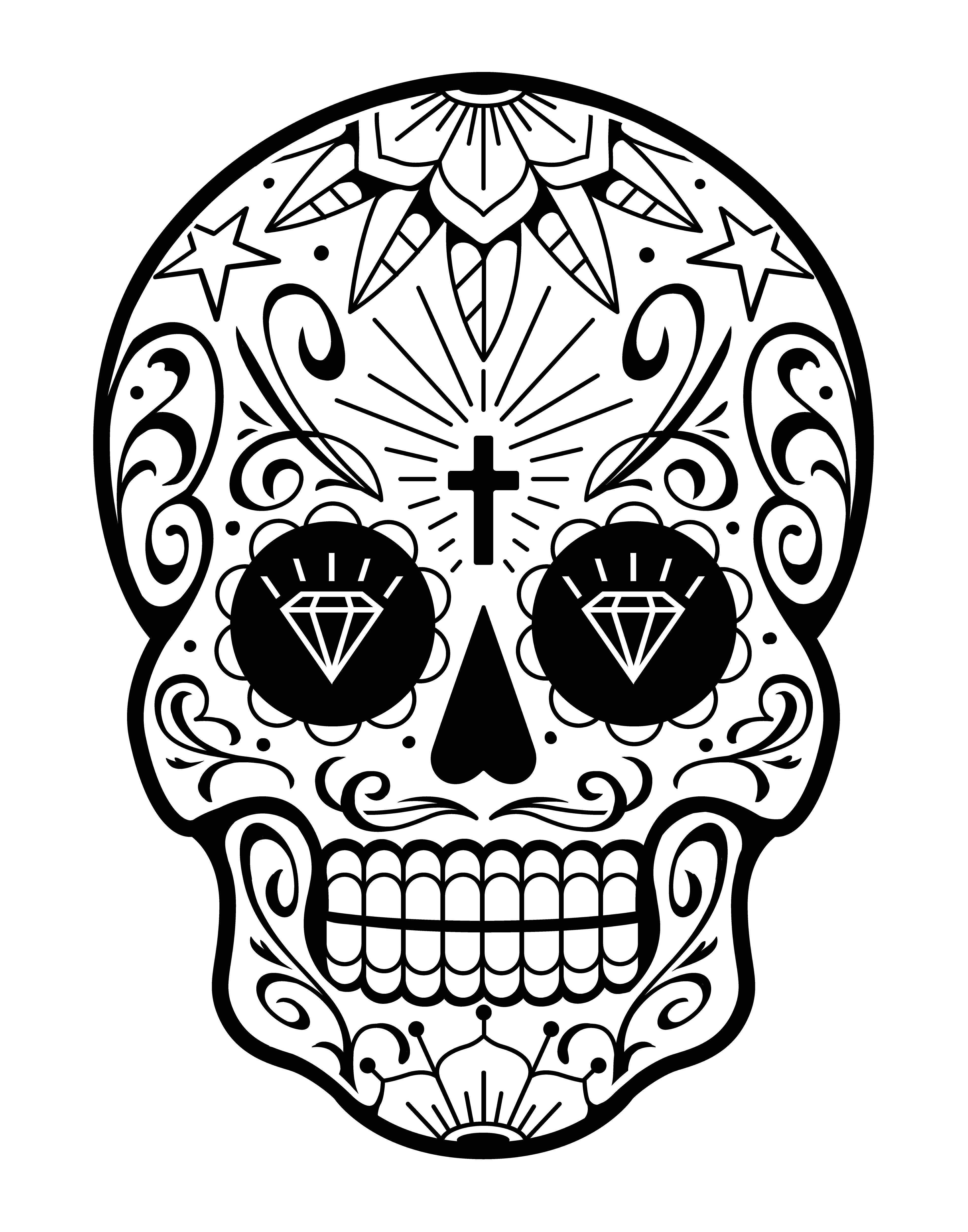 Download the Vector Mexican Skull with Patterns 331479