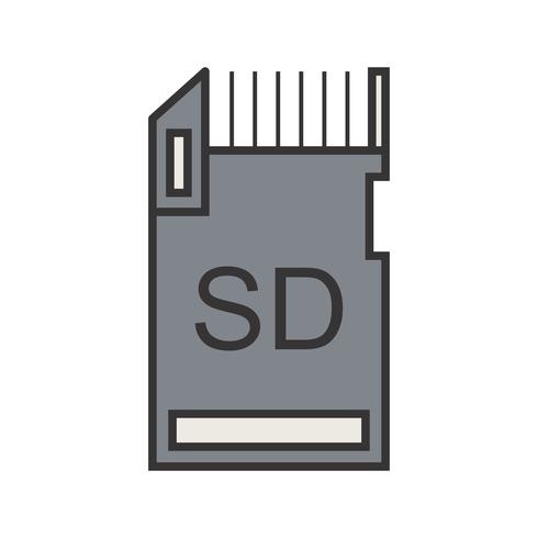 Data storage line filled icon vector