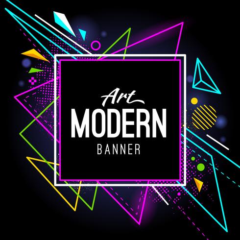 Modern Art Banner vector