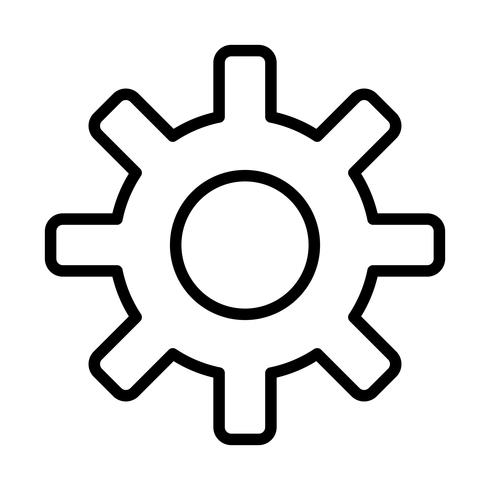 Settings line black icon vector